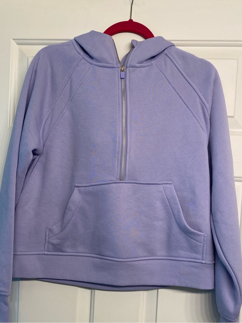 Danskin Light Lavender Cropped Half-Zip Hooded Sweatshirt - Women NWOT
